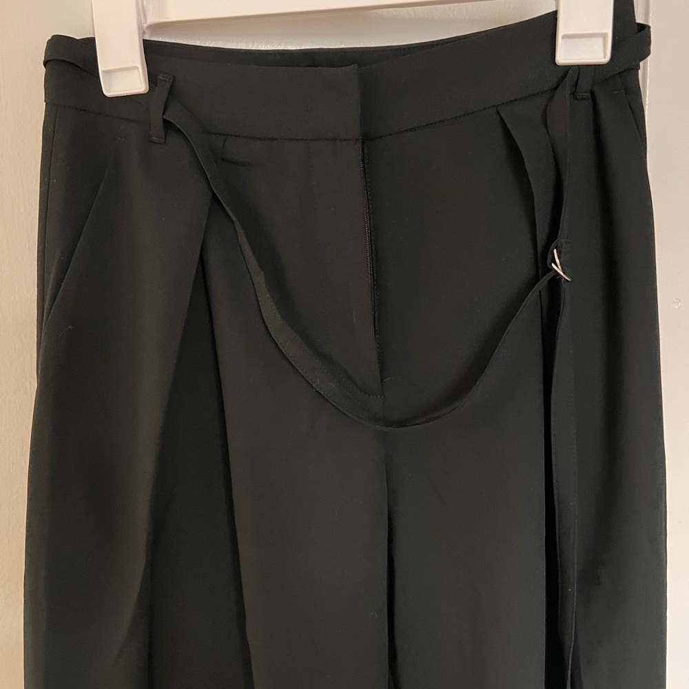 Pixie Market black trousers with belt detail size small